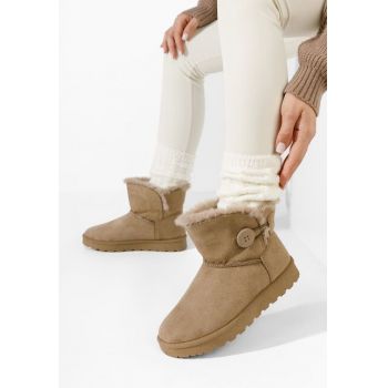 Cizme imblanite dama Troyes V2 kaki