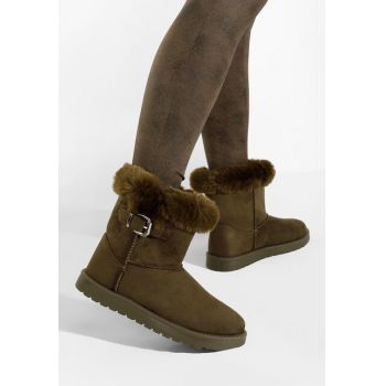 Cizme tip ugg verzi Cherina de firma originale