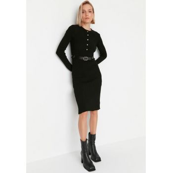 Rochie midi neagra Rubina la reducere