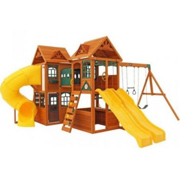 Complex de joaca din lemn de cedru Kingsbridge Wooden Kidkraft