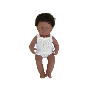 Miniland - Baby afroamerican (baiat) 38 cm