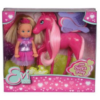 Papusa Simba Evi Love Fairy 12 cm cu ponei Pony si accesorii la reducere