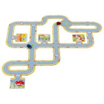 Circuit de podea cu 2 masinute die cast incluse