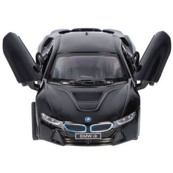 Masinuta die cast BMW i8, scara 1 la 36, 12.5 cm, neagra