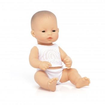 Papusa bebelus educativa 32 cm - Baiat asiatic la reducere