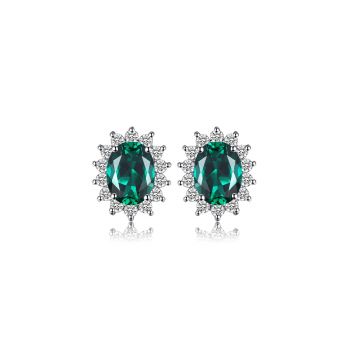 Cercei din argint Elegant Green Gem de firma original