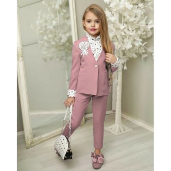Compleu Elegant 6 Piese, Roz 3-12 Ani Compleu Elegant 6 Piese, Roz 3-12 Ani