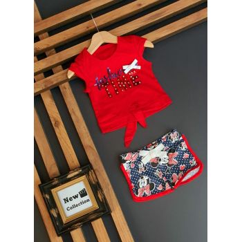 Compleu Fashion Time Pentru Fetite, Rosu, 1-4 ani Compleu Fashion Time Pentru Fetite, Rosu, 1-4 ani