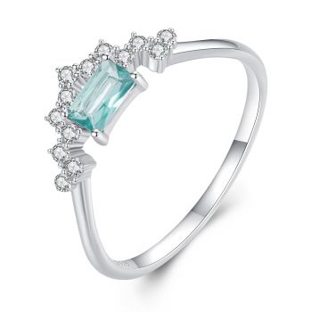 Inel din argint Turquoise Crystal Crown ieftin