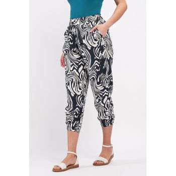 Pantaloni capri cu buzunare laterale