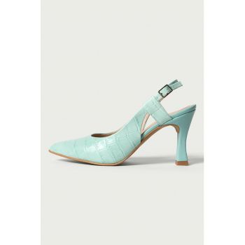 Pantofi slingback de piele la reducere