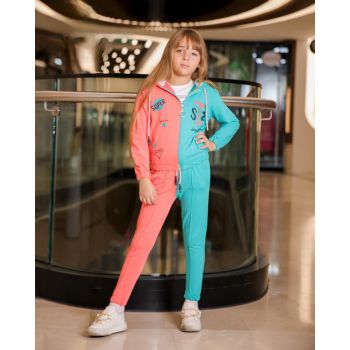 Trening Super-Star, 3 Piese, Tricou, Hanorac si Pantaloni, Pentru Fete, 5-8 ani Trening Super-Star, 3 Piese, Tricou, Hanorac si Pantaloni, Pentru Fete, 5-8 ani
