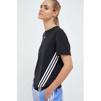 adidas Performance tricou de antrenament Train Icons 3-Stripes culoarea negru