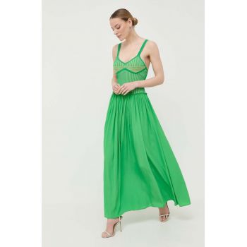 Beatrice B rochie culoarea verde, maxi, evazati de firma originala