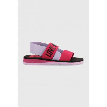 Love Moschino sandale femei, culoarea violet, JA16033G0GJN460A