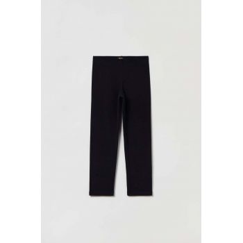 OVS leggins copii culoarea gri, neted