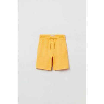 OVS pantaloni scurți din bumbac pentru copii culoarea portocaliu