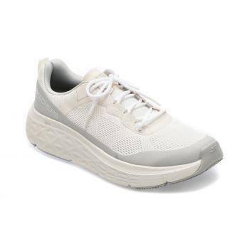 Pantofi SKECHERS albi, MAX CUSHIONING DELTA, din material textil