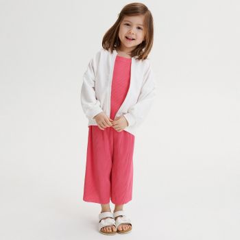 Reserved - Pantaloni culotte plisați - Roz