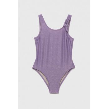 United Colors of Benetton costum de baie dintr-o bucată pentru copii culoarea violet