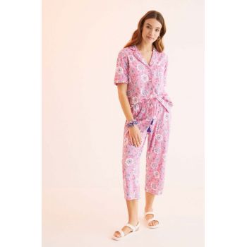 women'secret pijamale de bumbac Mix & Match culoarea roz, bumbac, 4855674