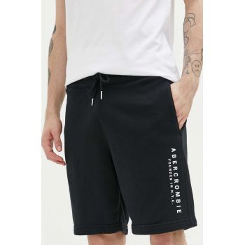 Abercrombie & Fitch pantaloni scurti barbati, culoarea negru