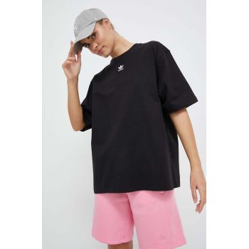 adidas Originals tricou din bumbac culoarea negru