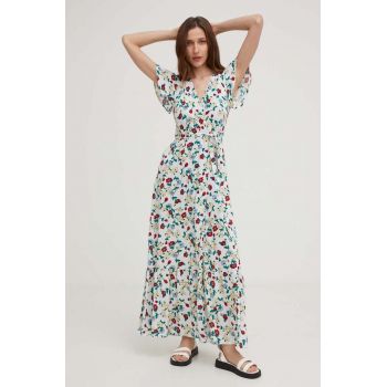 Answear Lab rochie culoarea alb, maxi, evazati