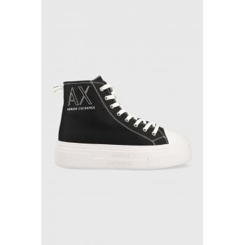 Armani Exchange tenisi femei, culoarea negru, XDZ026.XV695.S526