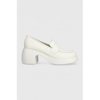 Camper pantofi de piele Thelma culoarea alb, cu toc drept