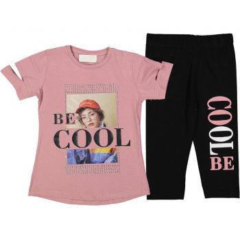 Compleu Roz, Be Cool, 2 Piese, Pentru Fetite, 2-5 ani