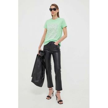 Karl Lagerfeld tricou din bumbac culoarea verde