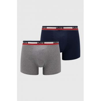 Levi's boxeri 2-pack bărbați, culoarea bleumarin 37149.0815-002