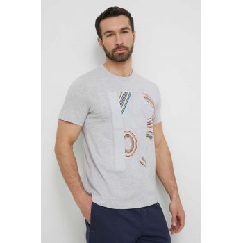 Michael Kors tricou din bumbac culoarea gri, cu imprimeu