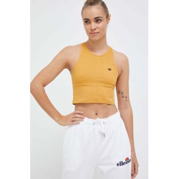 Rip Curl top de antrenament culoarea galben, neted