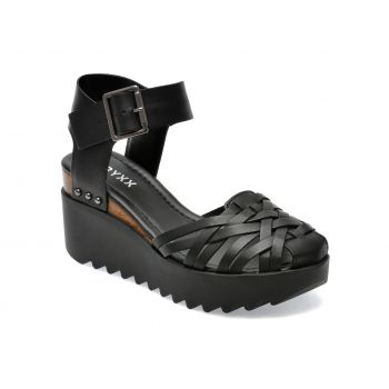 Sandale GRYXX negre, 338802, din piele naturala