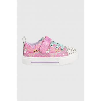 Skechers tenisi copii Twinkle Sparks Unicorn Sunshine culoarea roz