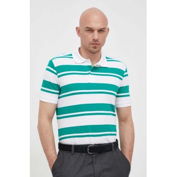 United Colors of Benetton polo de bumbac culoarea verde, modelator de firma original