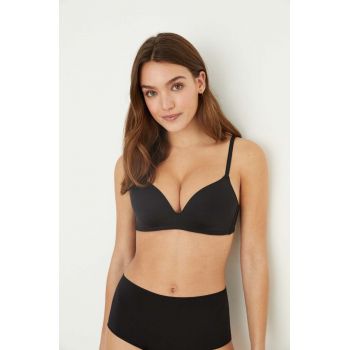 women'secret sutien UNIQUE culoarea negru, neted ieftin