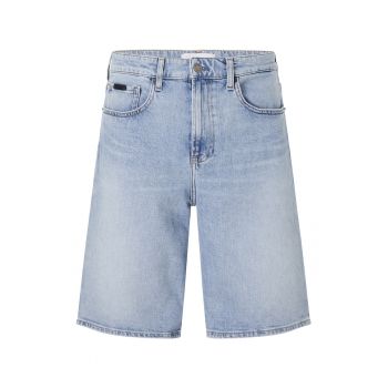 Bermude din denim cu talie medie