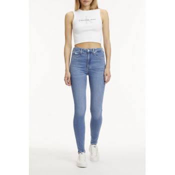 Blugi skinny cu talie inalta