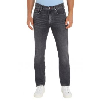 Blugi slim fit cu aspect decolorat