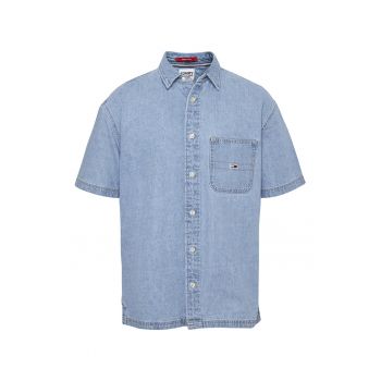Camasa din denim cu maneci scurte