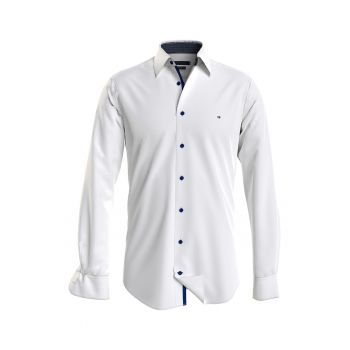 Camasa regular fit din poplin cu logo discret