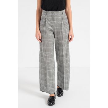 Pantaloni cu croiala ampla si talie inalta Morfea