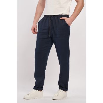 Pantaloni de in cu snur in talie