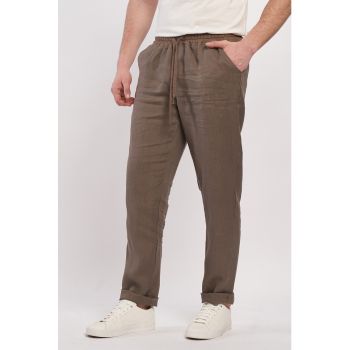 Pantaloni de in cu snur in talie