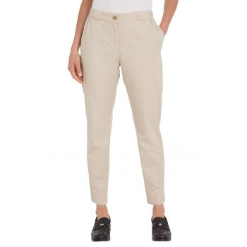 Pantaloni din amestec de bumbac organic cu croiala conica