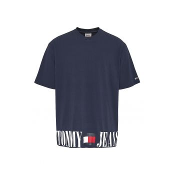 Tricou cu imprimeu logo contrastant