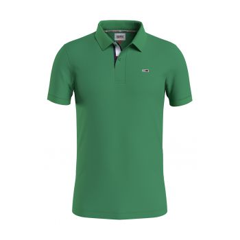 Tricou polo slim fit din material pique